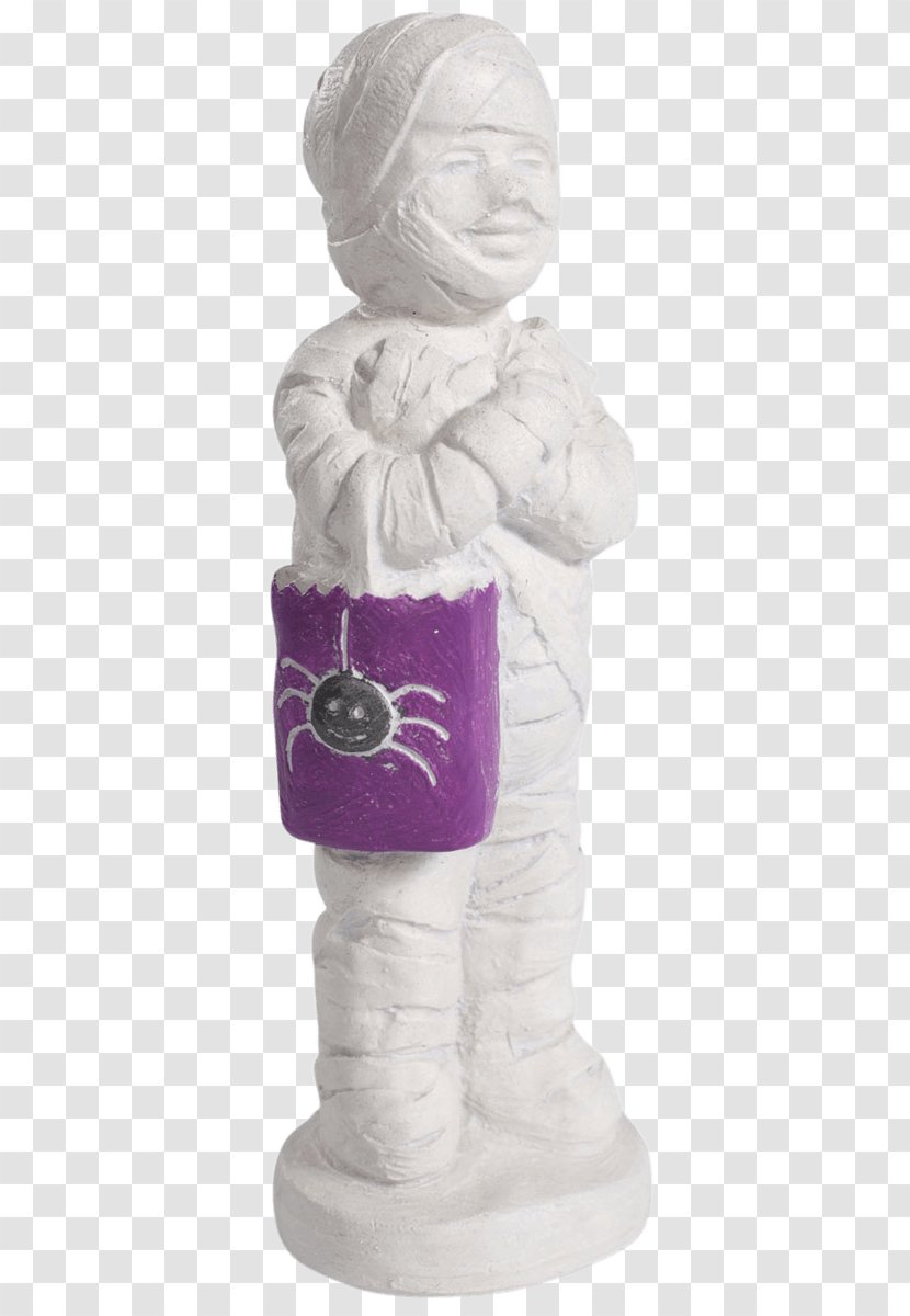 Trick-or-treating Halloween Sculpture Jack-o'-lantern Figurine - Garden - Mummy Wrap Transparent PNG