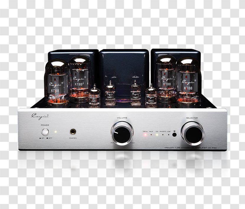 Valve Amplifier Vacuum Tube KT88 Audio Power - Electronic Instrument - Sound Transparent PNG