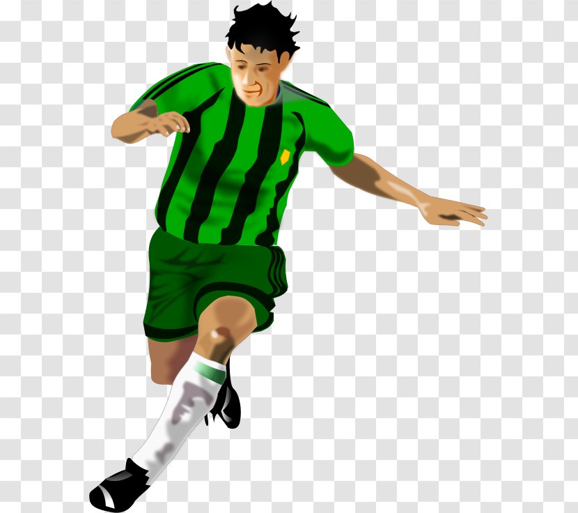 Football Player Sport Clip Art - Green Transparent PNG