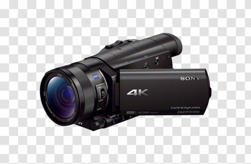 Camcorder Sony Handycam FDR-AX100 Video Cameras 4K Resolution - Professional Camera Transparent PNG