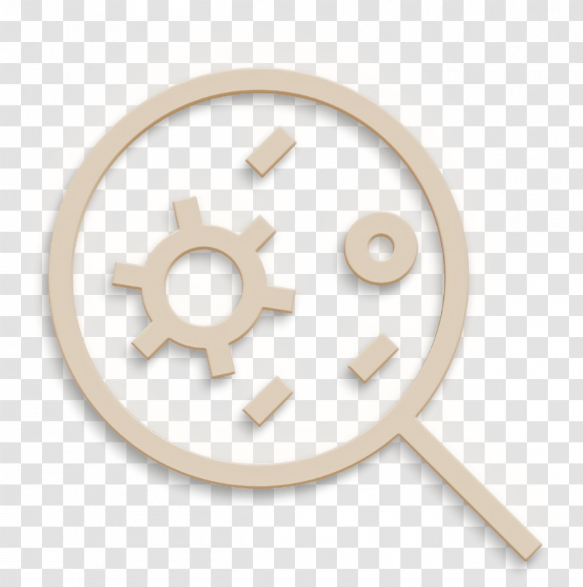 Laboratory Icon Bacteria And Loupe Icon Laboratory Stuff Lineal Icon Transparent PNG