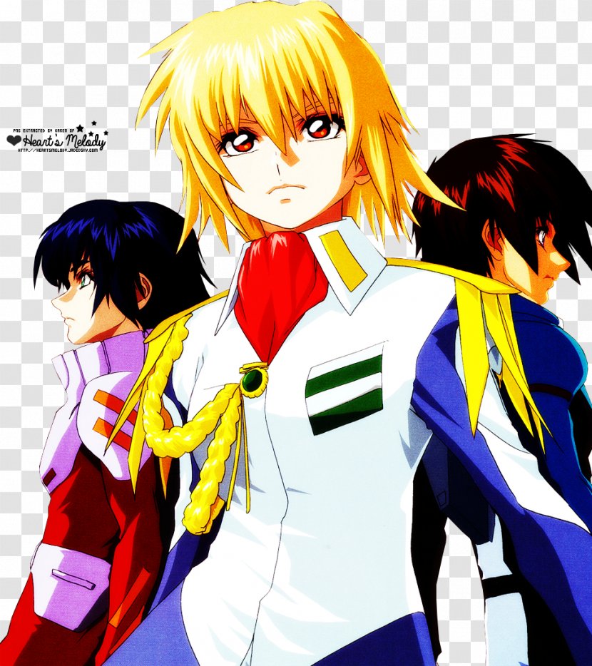 Athrun Zala Cagalli Yula Athha Kira Yamato Lacus Clyne Gundam - Watercolor Transparent PNG