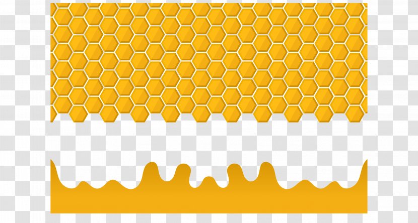 Beehive Honeycomb - Yellow - Bee Pattern Transparent PNG