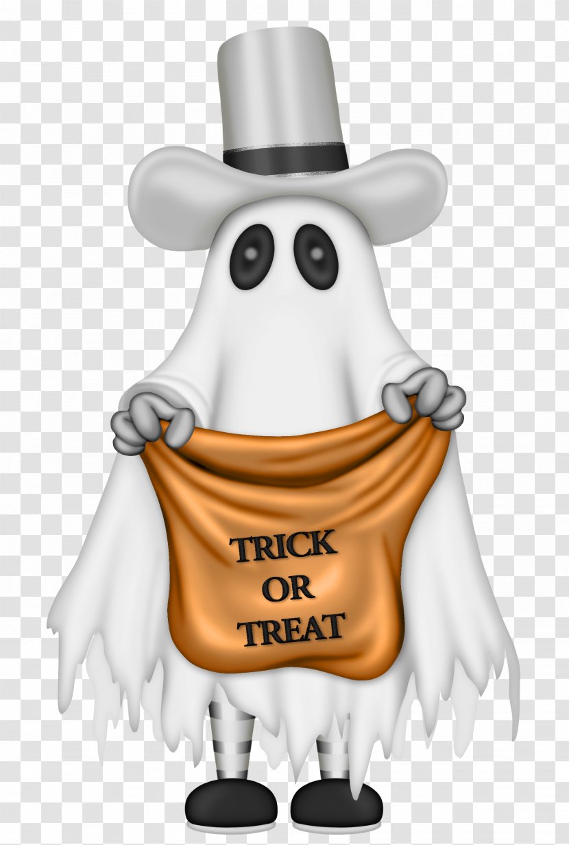 Halloween Spooktacular Trick-or-treating Ghost Clip Art - Haunted House - With Trick Or Treat Bag Transparent PNG