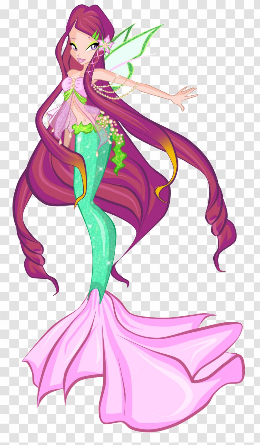 Roxy Bloom Stella Musa Tecna - Pink - Mermaid Transparent PNG