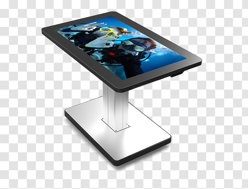 Table Touchscreen Multi-touch Display Device Computer Monitors - Flat Panel Transparent PNG