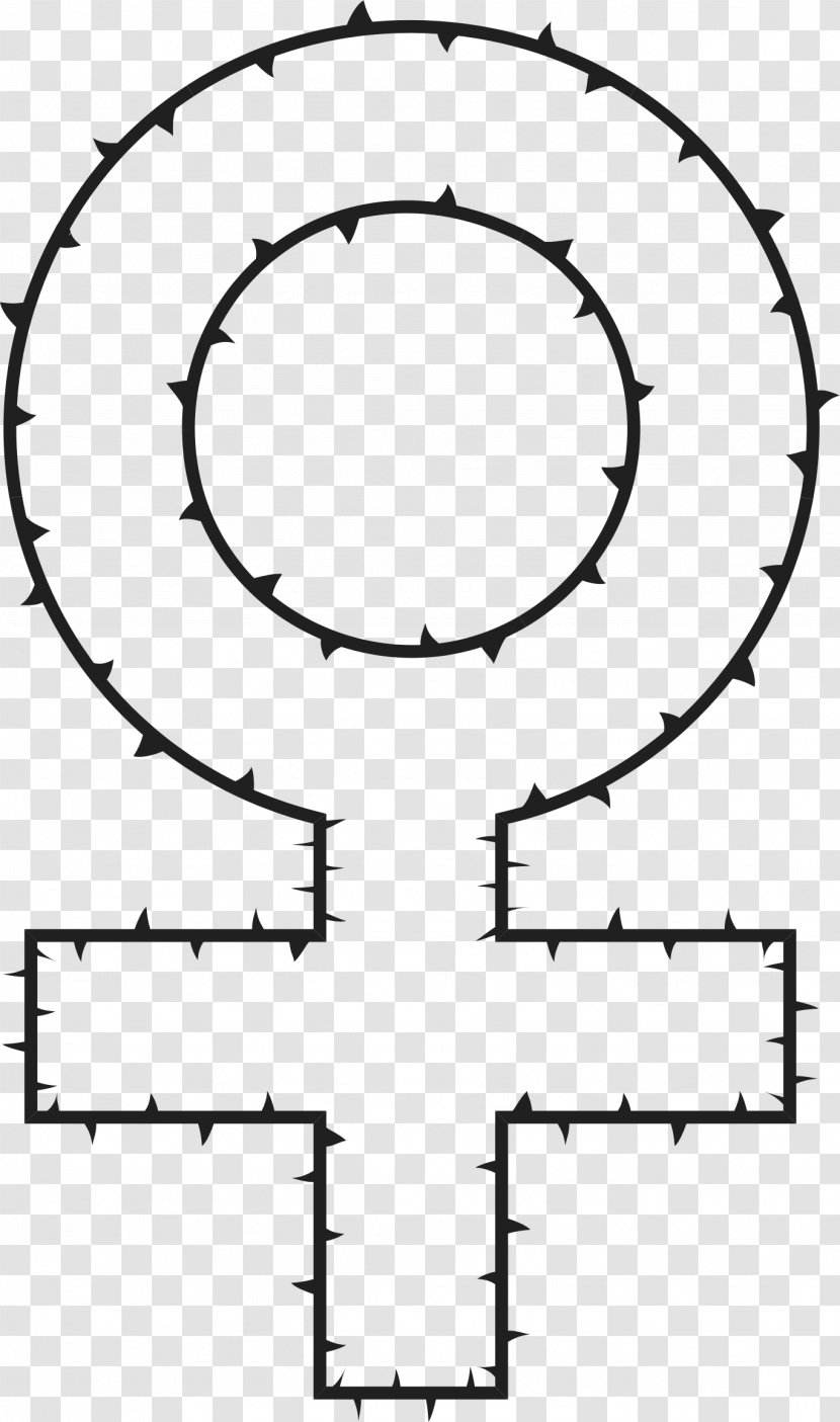 Gender Symbol Female Clip Art - White - Thorn Transparent PNG