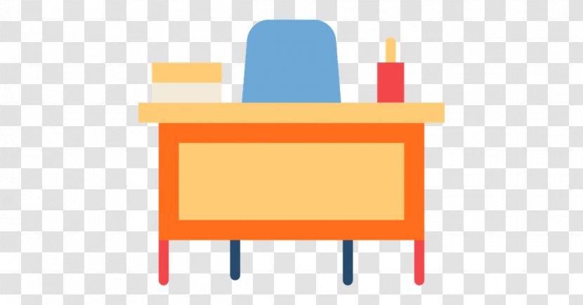 Table Chair Cartoon Clip Art - Orange Transparent PNG