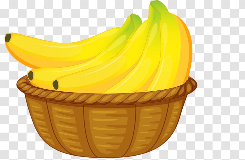 Banana Basket Cartoon Illustration - Food Transparent PNG