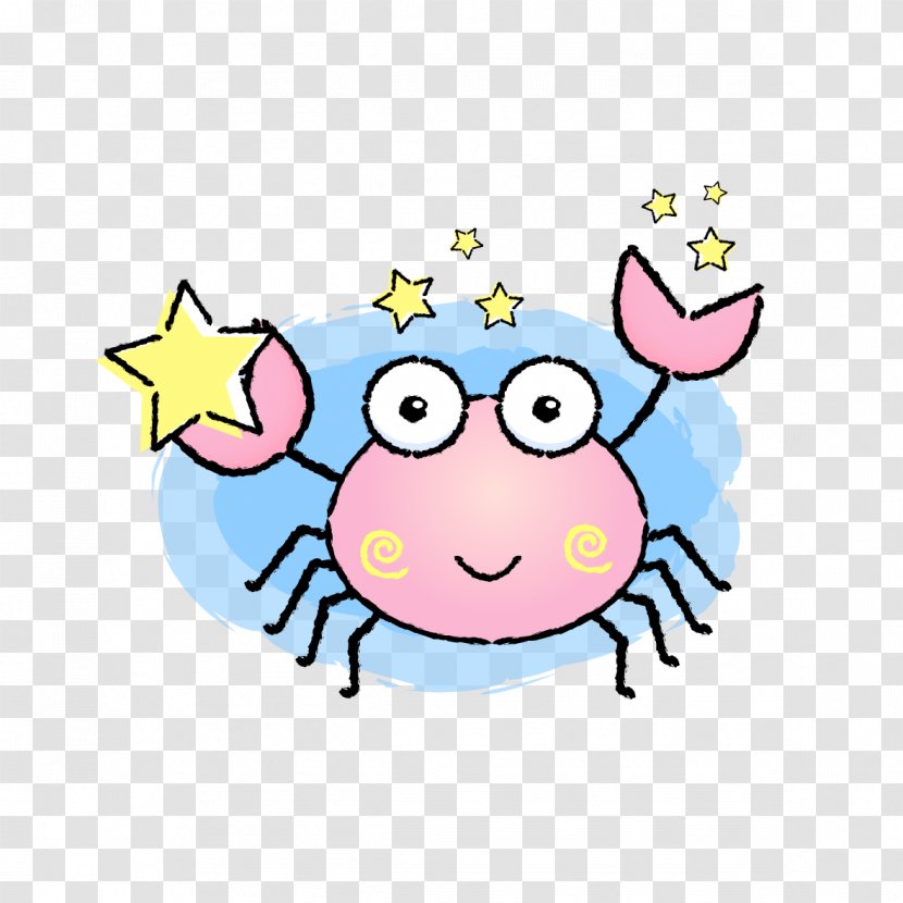 Cancer Signo Astrological Sign Sagittarius Zodiac - Smile - Cute Cartoon Crab Transparent PNG