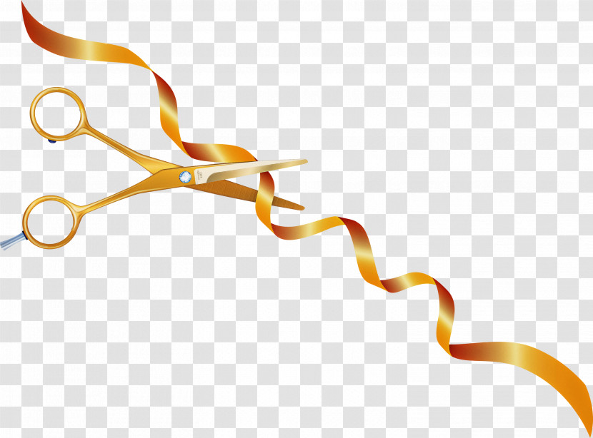 Scissors Ribbons Grand Opening Transparent PNG