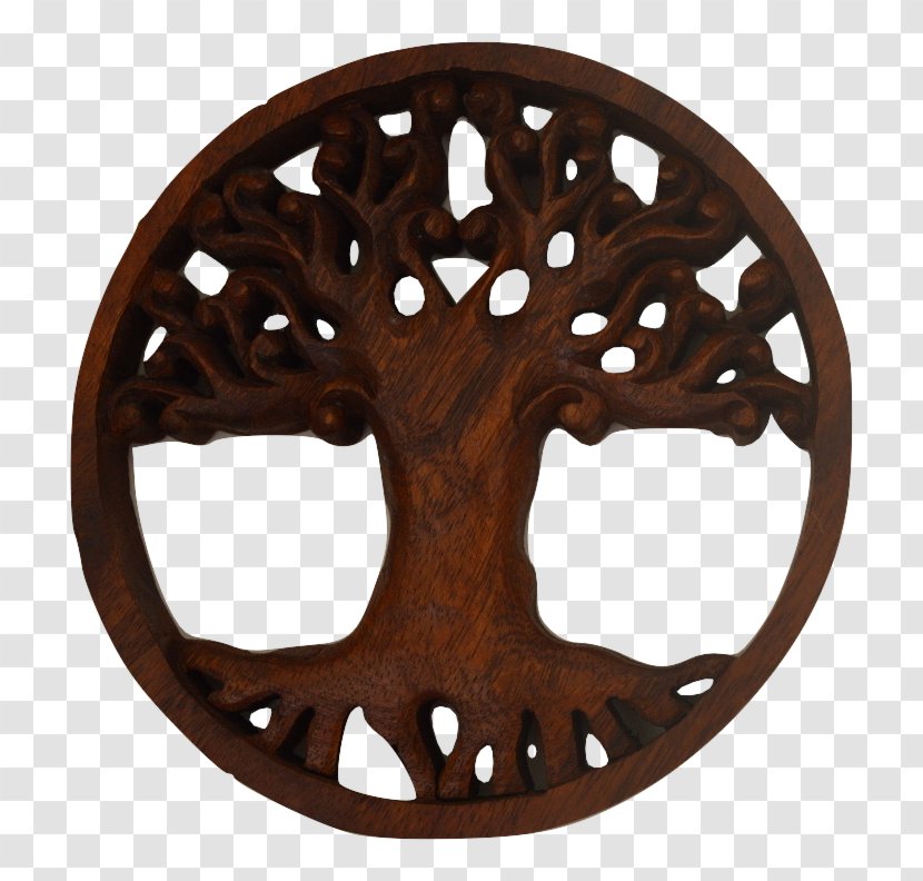 Tree Of Life Wood Carving Cat - Wheel - Windchime Transparent PNG
