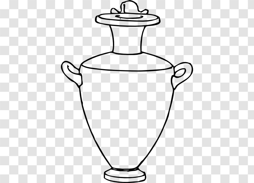 Pottery Of Ancient Greece Vase Archaic Clip Art - Black And White - Empty Transparent PNG