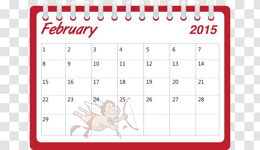 February Calendar Free Content Clip Art - Cliparts Transparent PNG