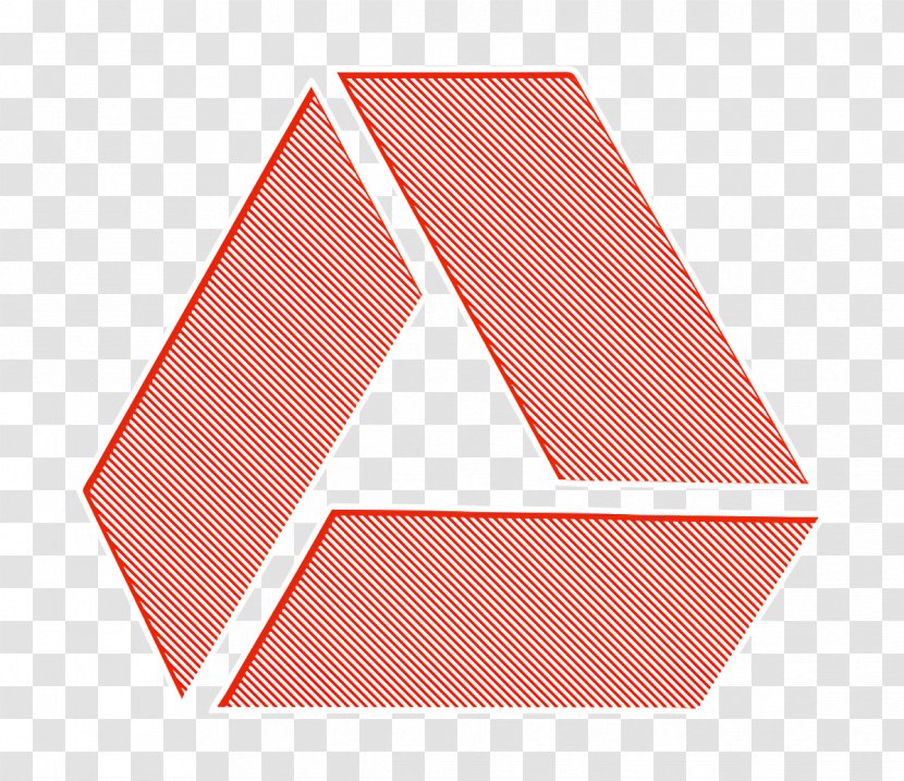 Gdrive Icon - Peach Triangle Transparent PNG