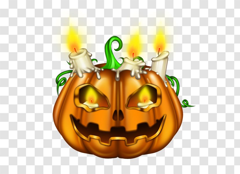 Halloween Jack-o-lantern Pumpkin Candle Illustration - Orange - Pumpkins Transparent PNG