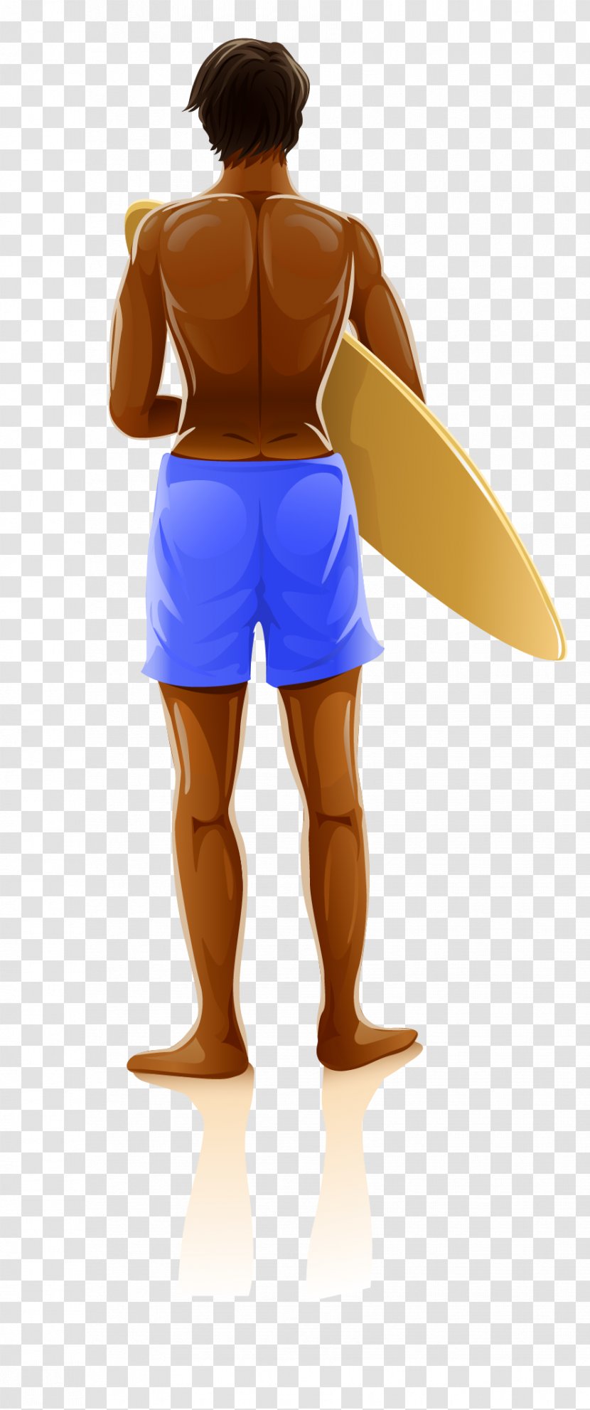 Beach - Watercolor - Surfing People Transparent PNG
