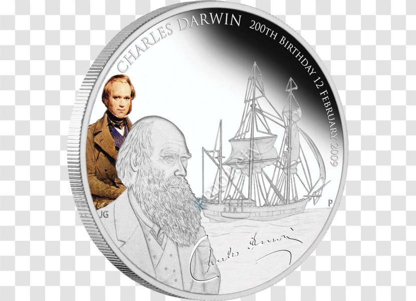 Perth Mint Commemorative Coin Silver - Charles Darwin Transparent PNG