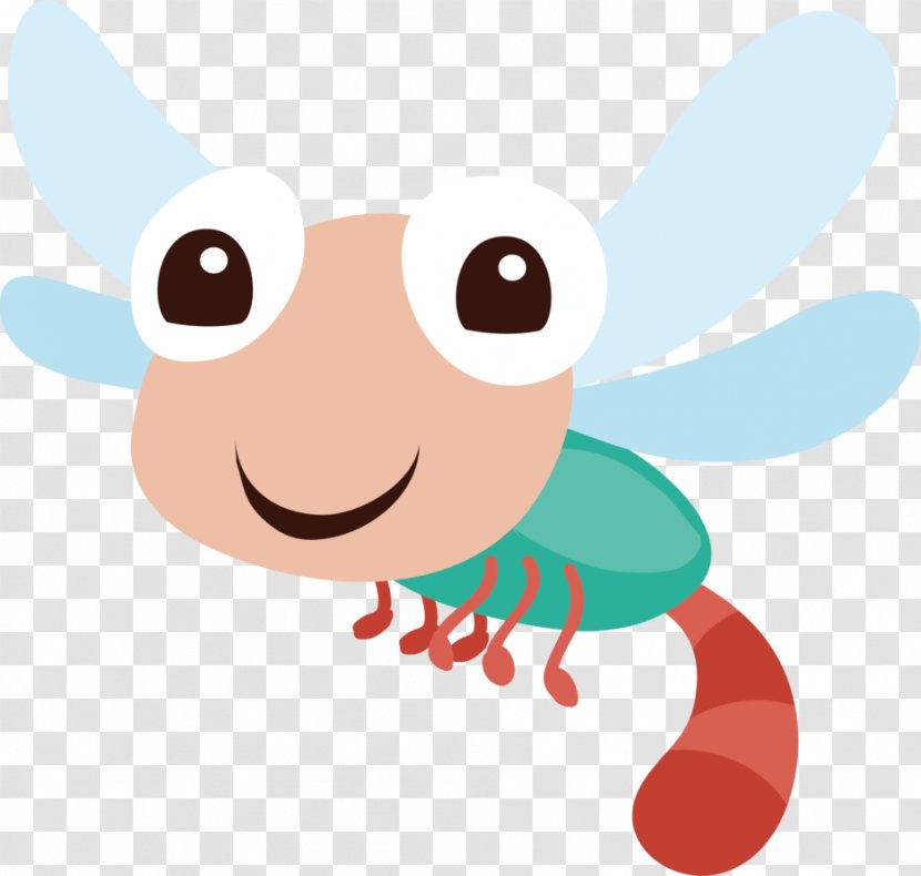 Insect Cartoon Clip Art - Flower - Smiling Dragonfly Transparent PNG
