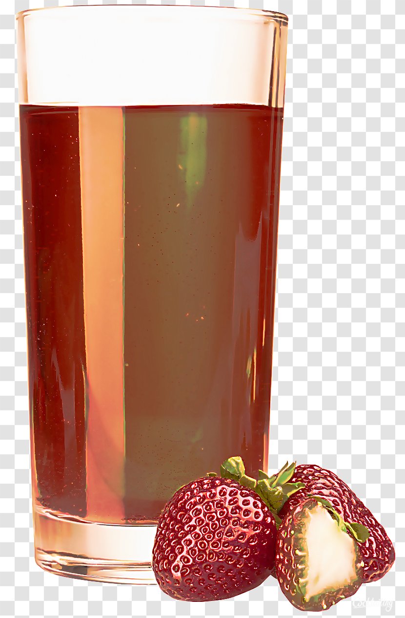 Highball Glass Juice Drink Food Strawberry - Plant Nonalcoholic Beverage Transparent PNG