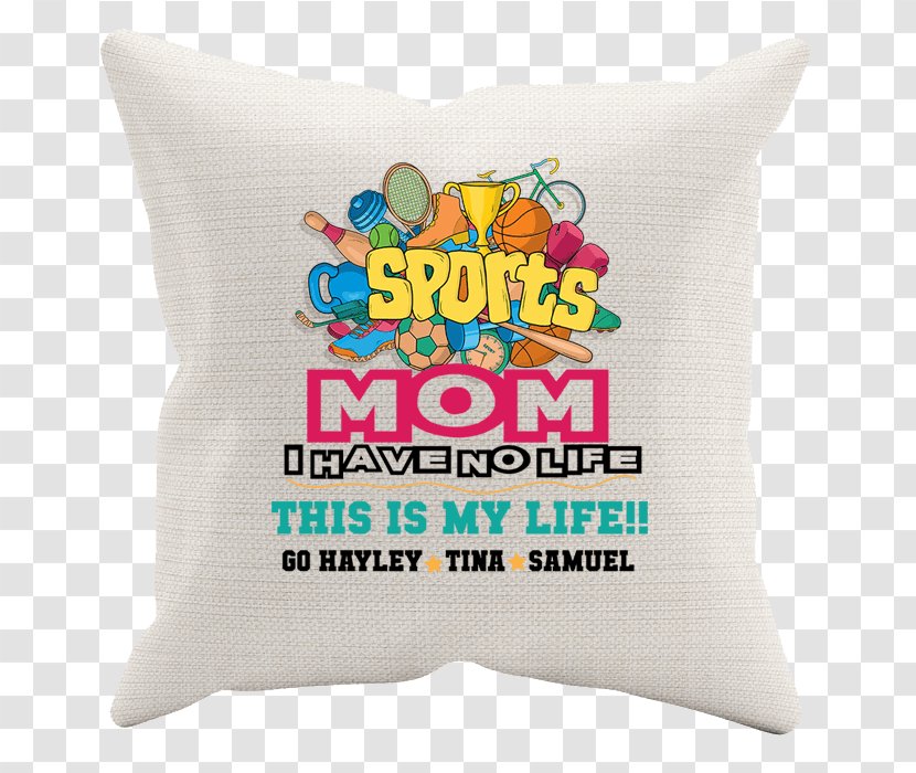 Throw Pillows Cushion Textile Sport - Sports Mom Transparent PNG