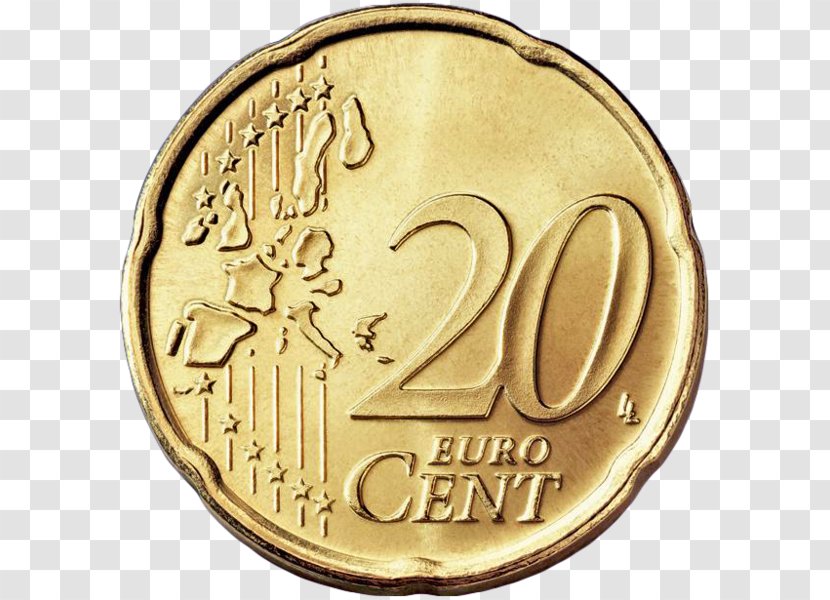 20 Cent Euro Coin 1 Coins - Portugal Clipart Transparent PNG