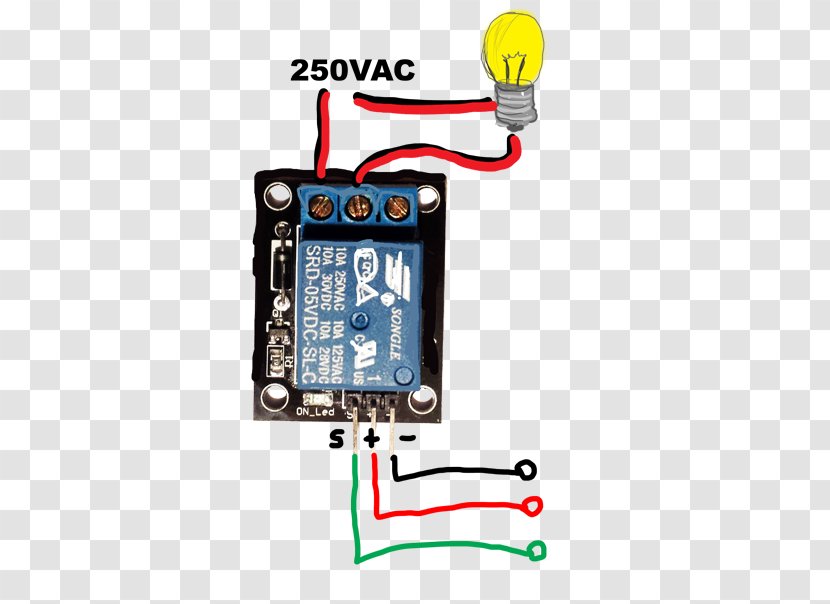 Microcontroller Wiring Diagram Arduino Relay Electrical Wires & Cable Transparent PNG