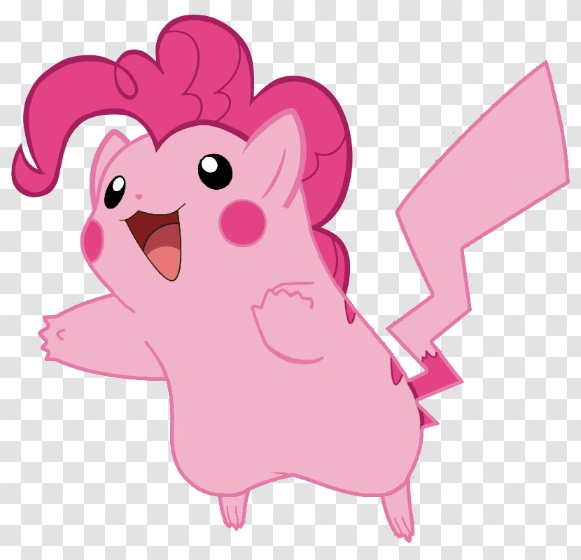 Pinkie Pie Pikachu Ash Ketchum Rainbow Dash Pokémon - Cartoon Transparent PNG