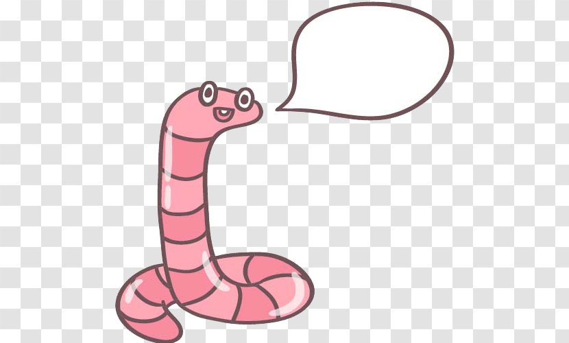 Earthworms Cartoon Soil - Pink - Cute Transparent PNG