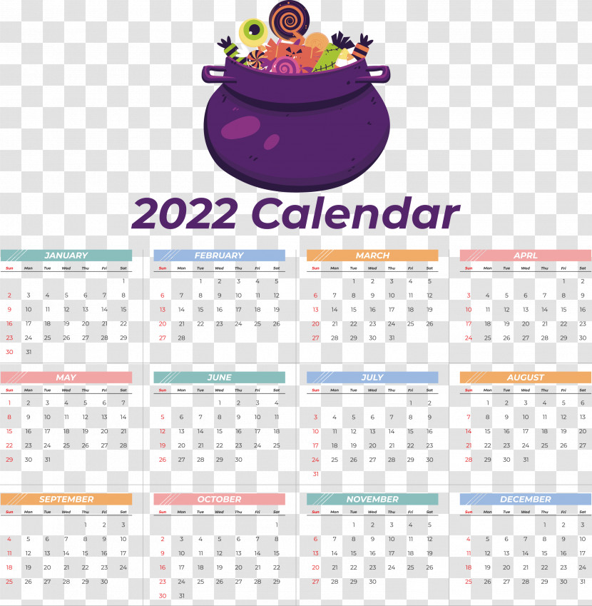 2022 Calendar 2022 Printable Yearly Calendar Printable 2022 Calendar Transparent PNG