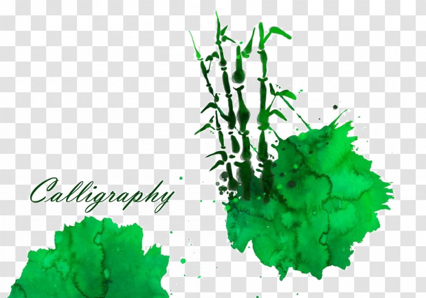 Watercolor Painting Bamboo Transparent PNG
