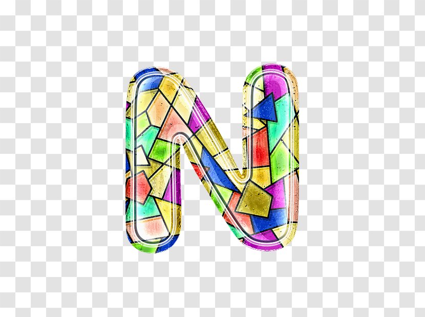 Stained Glass Window - Art - Letter N Transparent PNG