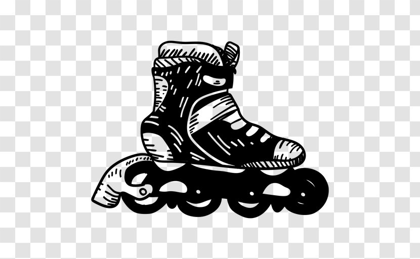 In-Line Skates Roller Patín Logo Drawing - Shoe Transparent PNG