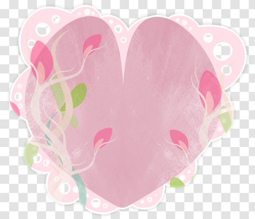 Heart Cartoon - Pink - Plant Petal Transparent PNG