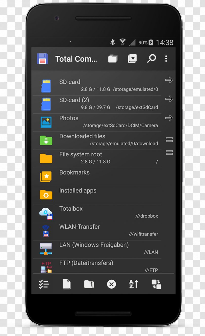 Total Commander Android File Manager Transparent PNG
