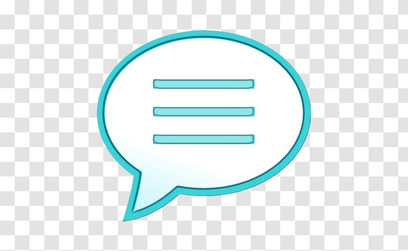 Turquoise Aqua Text Line Icon Transparent PNG