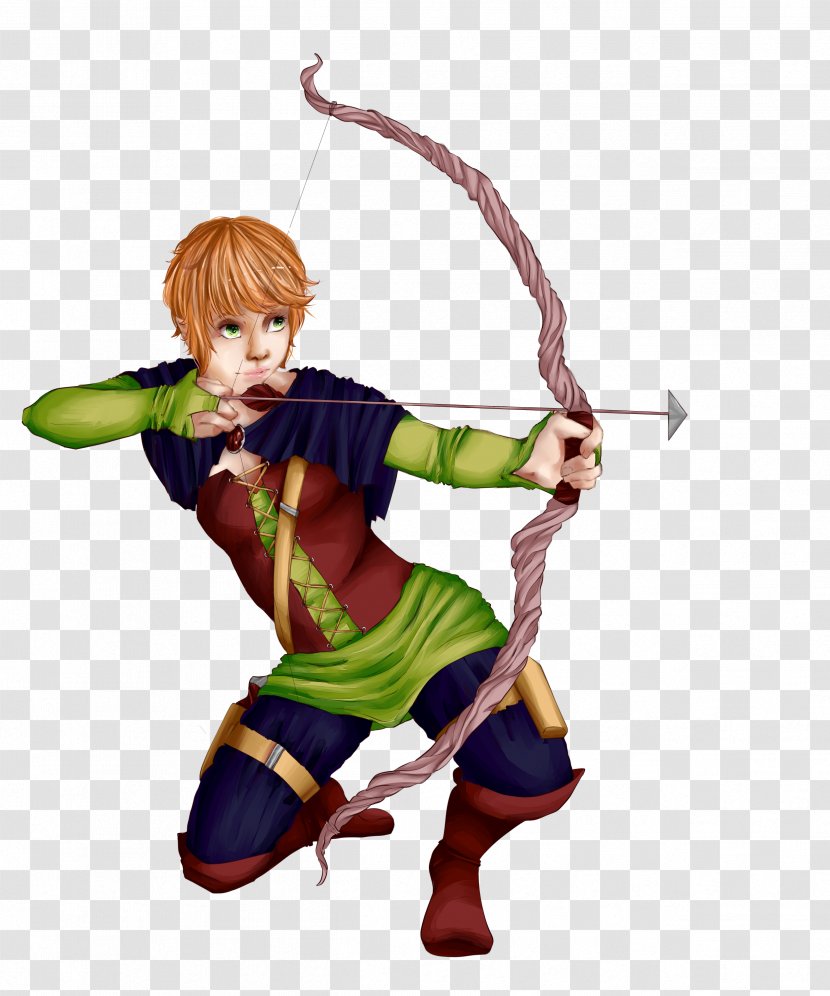 Bow And Arrow Bowyer Ranged Weapon Character Recreation Transparent PNG