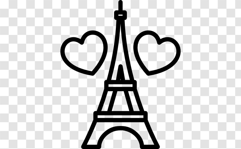 Eiffel Tower Monument - Line Art Transparent PNG