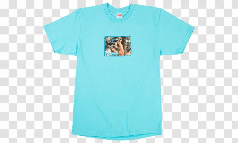 T-shirt Sleeve Turquoise Supreme - Silhouette Transparent PNG