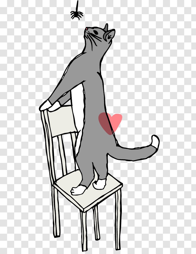 Cat And Dog Cartoon - Hand - Drawing Chair Transparent PNG
