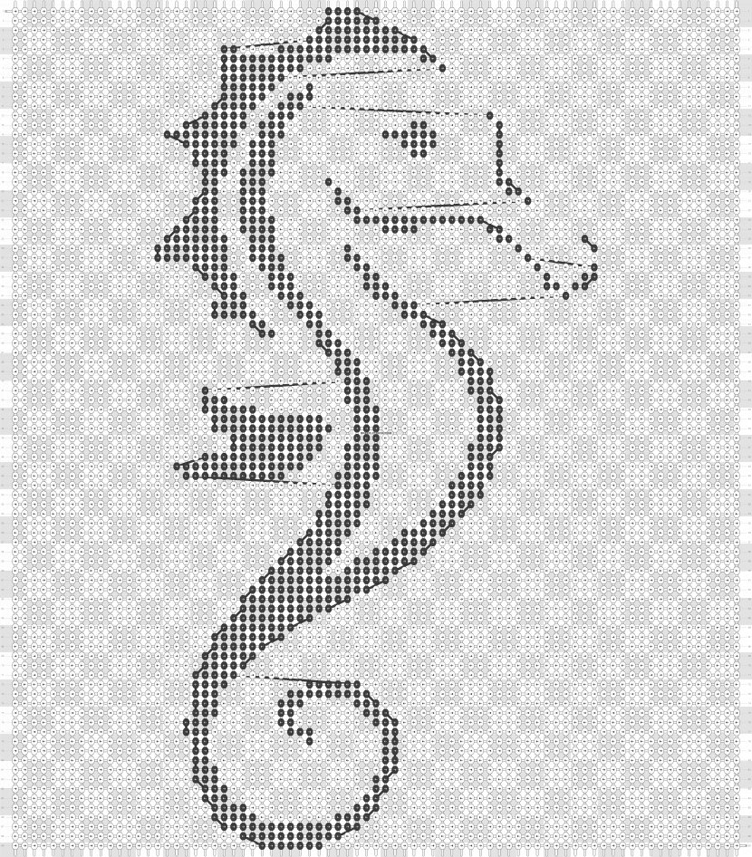 Seahorse Cross-stitch Pattern Drawing - Vertebrate Transparent PNG