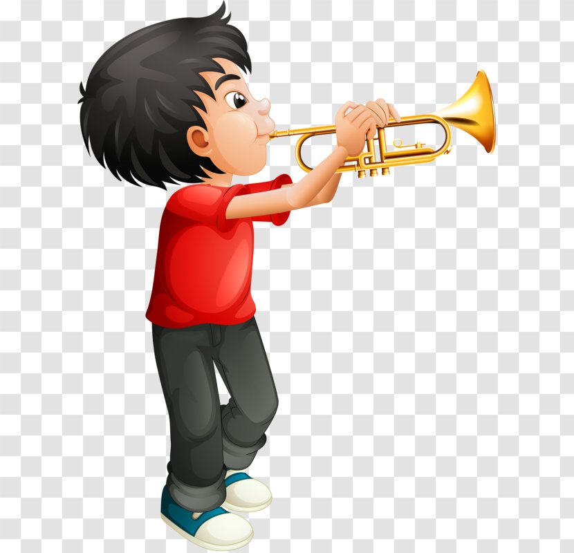 Trumpet Royalty-free Clip Art - Tree - Trumpeter Boy Transparent PNG