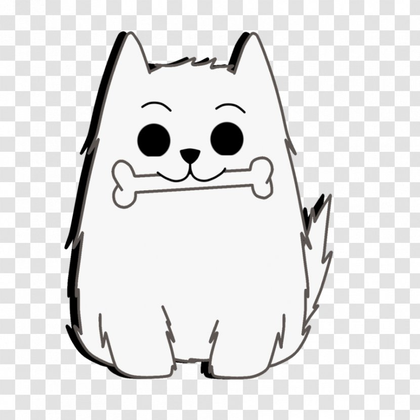 Whiskers Cat Snout White Clip Art - Cartoon - Toby Fox Transparent PNG