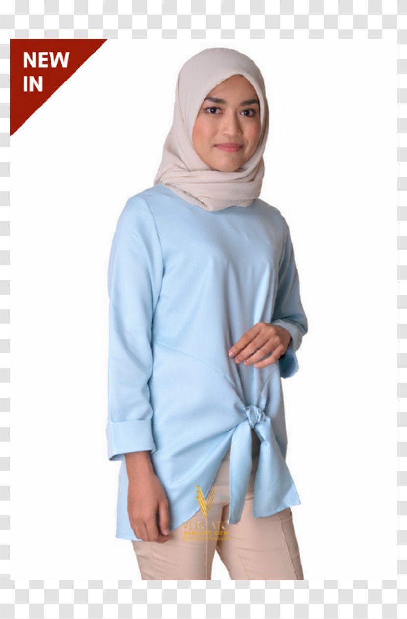 Hoodie Sleeve Neck Costume - Blue - Muslim Transparent PNG