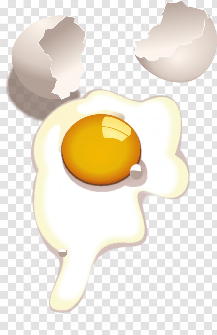 Fried Egg Yolk - Animation - Vector Broken Transparent PNG