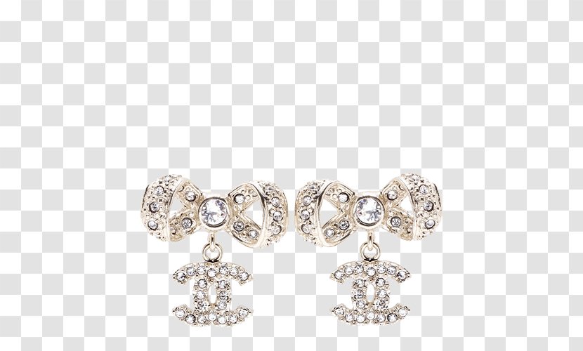 Earring Chanel Jewellery Gold - Barrette - CHANEL Earrings Transparent PNG