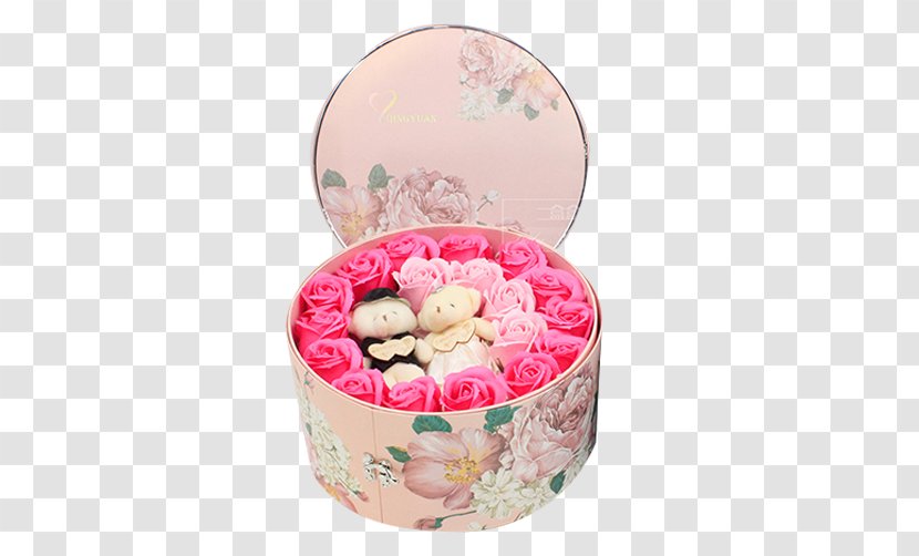 Box Gift Wedding Flower - Pink - Round Floral Pattern Transparent PNG