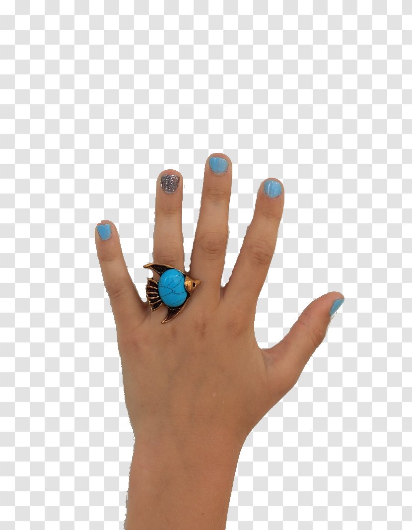 Nail Hand Model Thumb Turquoise Transparent PNG