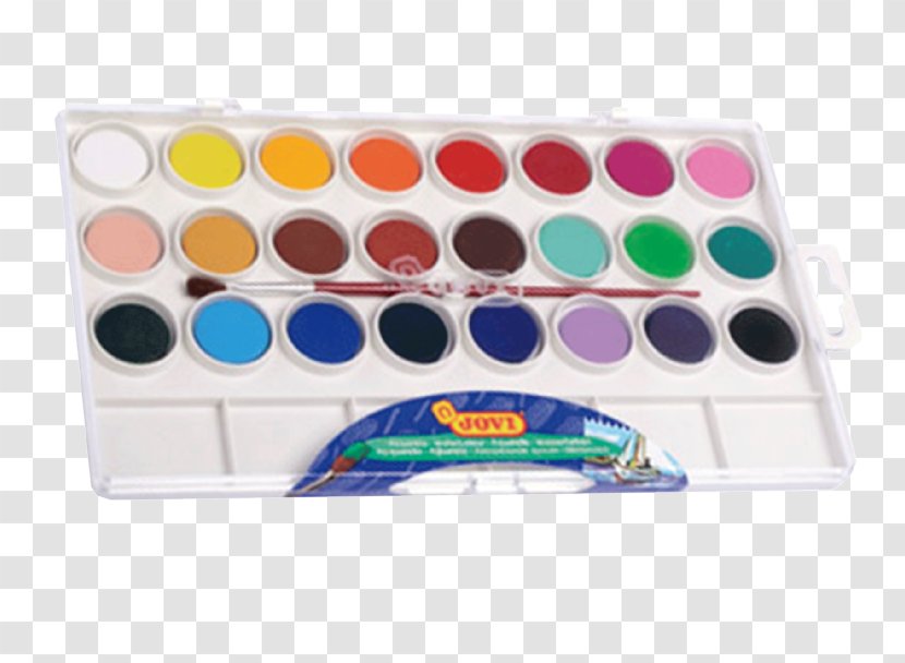 Plastic Watercolor Painting Pen & Pencil Cases Palette Paper - Colored - Acuarela Transparent PNG