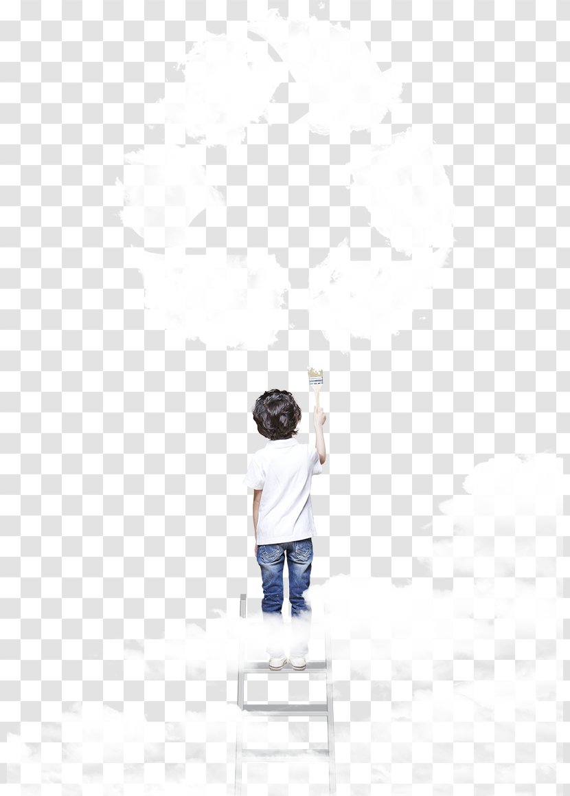 White Sky Pattern - Computer - The Little Boy And Green Arrows Transparent PNG